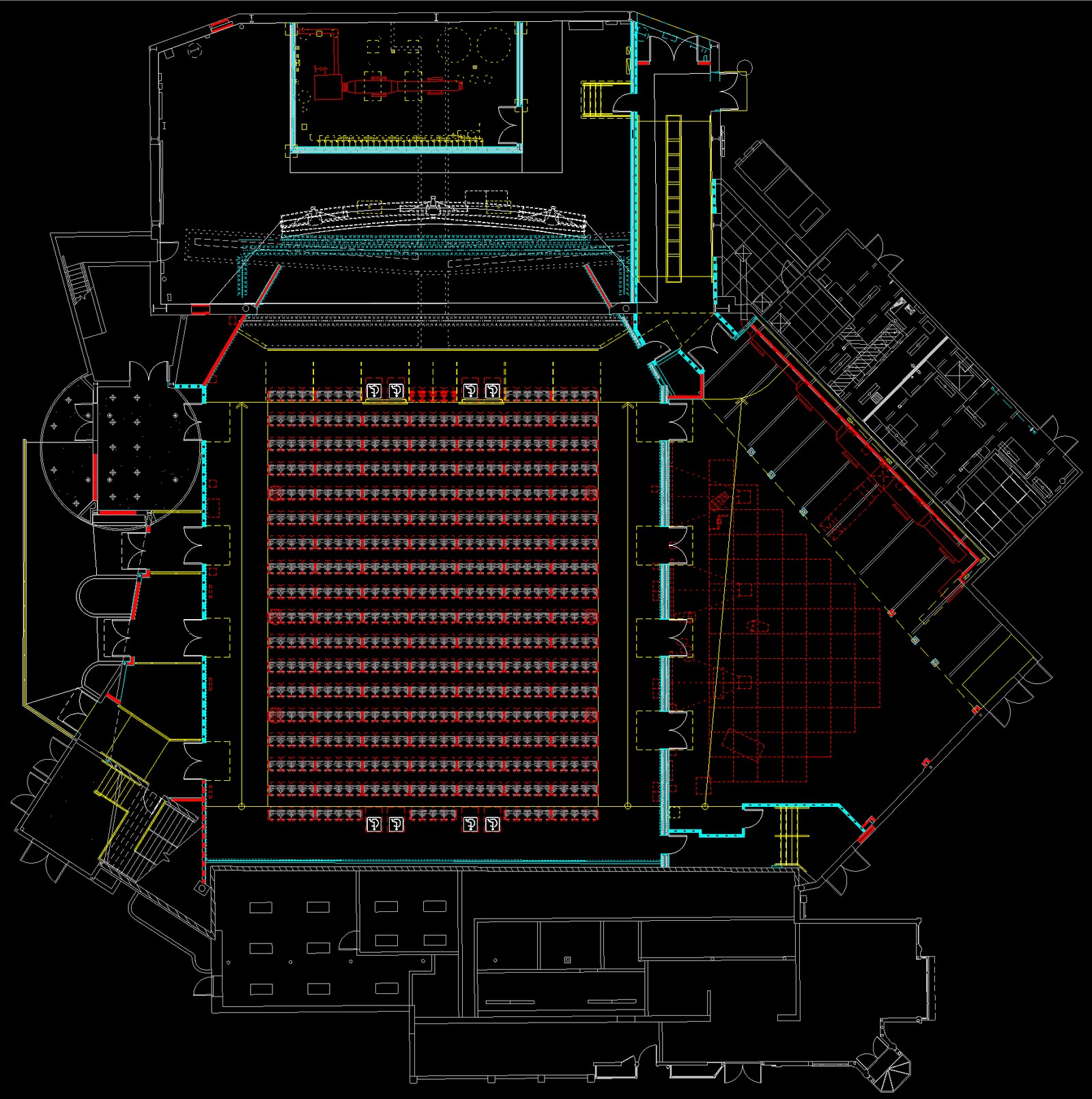 Venue layout drawing for live event production support